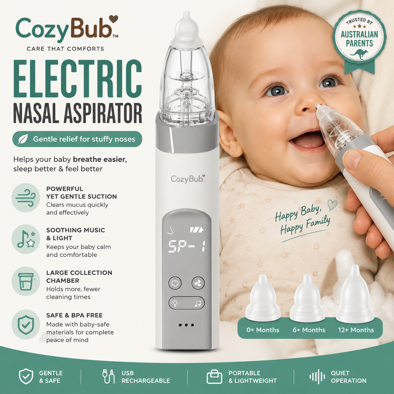 CozyBub™ Electric Baby Nasal Aspirator