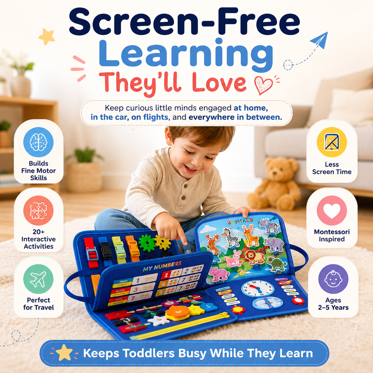 CozyBub™ Montessori Busy Book
