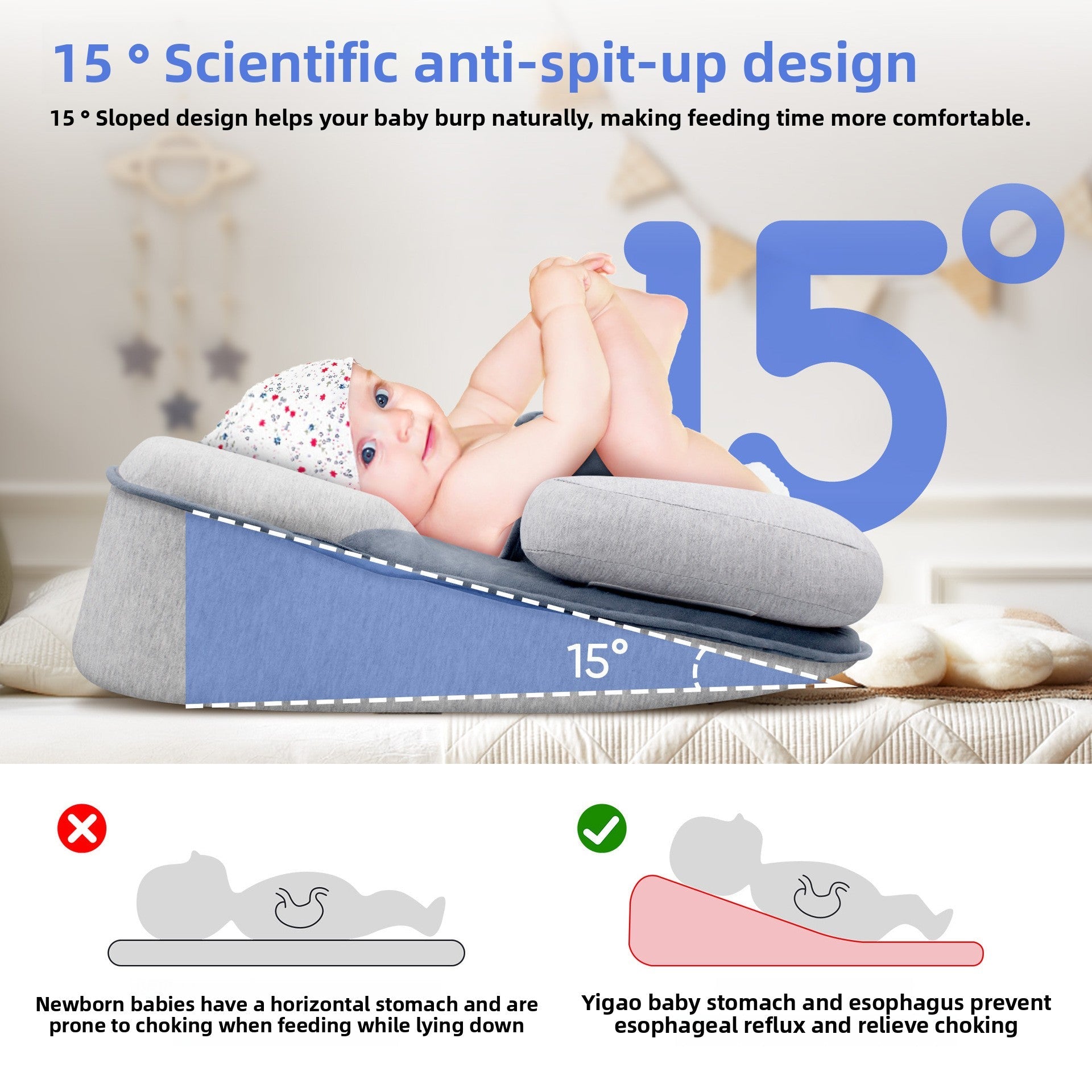 CozyBub™ Safe Sleep Incline Bed