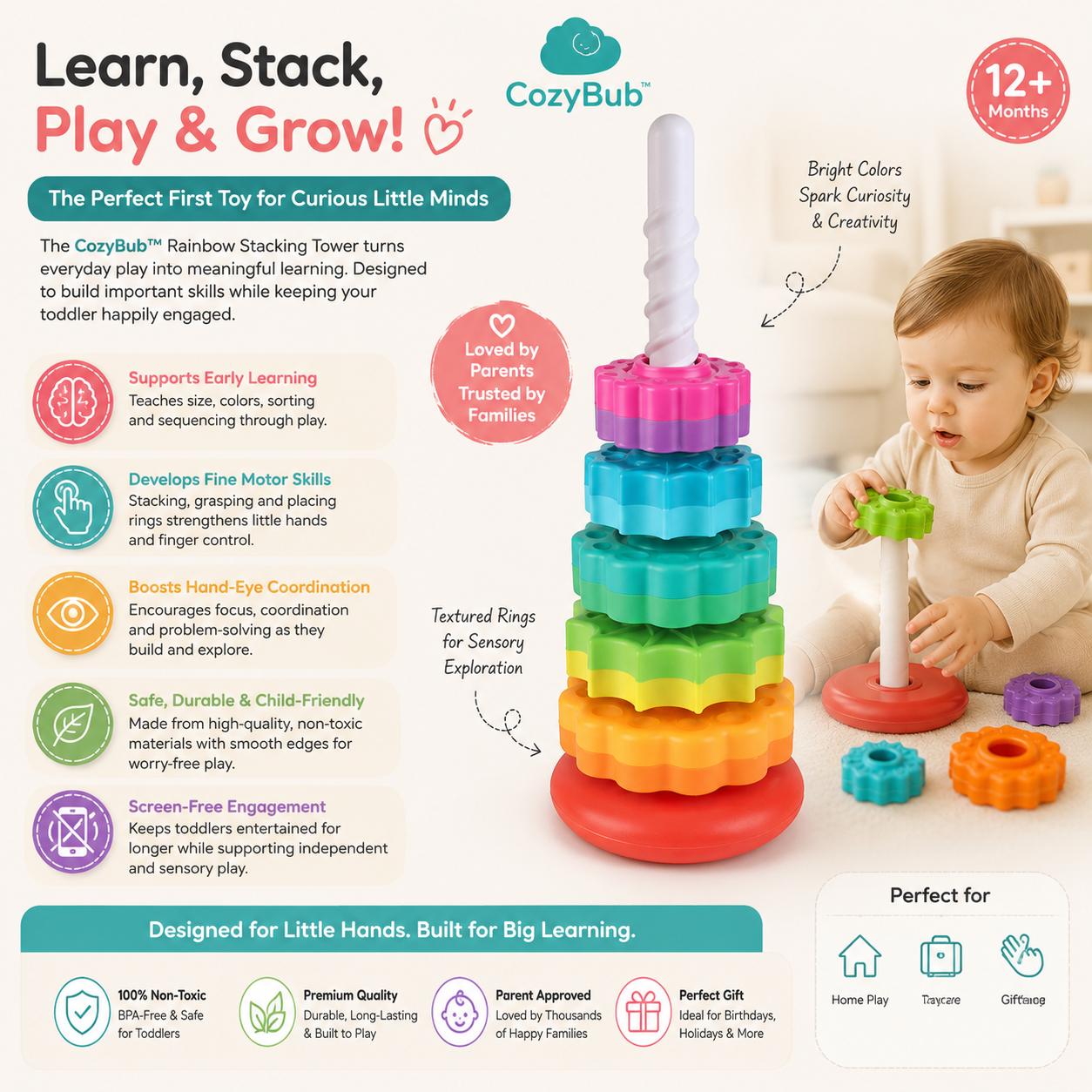 CozyBub™ Montessori Stacking Tower